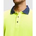 Sicherheits-Langarm-Poloshirt, XL, Marineblau/Neon-Gelb