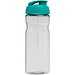H2O Active® Eco Base 650 ml Sportflasche mit Klappdeckel, transparent/aquablau