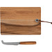 Holzbrett mit Käsemesser, braun