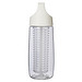 HydroFruit 700 ml Sportflasche aus recyceltem Kunststoff mit Klappdeckel und Trinkhalm, transparent weiss