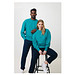 Iqoniq Kruger Relax-Rundhals-Sweater aus recycelt. Baumwolle, verdigris, L