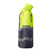 Kombinierter, gesteppter Parka Merak mit High Visibility, XXL, bleigrau/fluor yellow