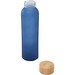Lume 500 ml Flasche aus mattiertem Kalknatronglas mit Bambusdeckel, Ozeanblau