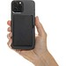 Magnetischer RFID-Kartenhalter aus Aluminium für Smartphones, schwarz