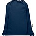 Peru Blend 180 g/m² Sportbeutel aus GRS recycelter Baumwolle 5L, navy
