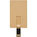 Rechteckiger, ausklappbarer USB-Stick in Kreditkarten-Format, Kraftpapier, 2GB