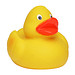 Renn-Ente, mit Metallplatte, gelb/orange, 6,6 cm