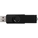 Rotate Metallic USB-Stick, schwarz, 2GB