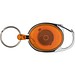Schlüsselanhänger mit Karabiner und ausziehbarem Schlüsselring DIANA, orange