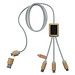 SCX.design C49 5-in-1 Ladekabel mit Leuchtlogo, hellbraun