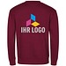 MALFINI Sweatshirt unisex Crew, L, garnet