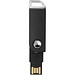 Swivel Rectangular USB-Stick, schwarz, 4GB