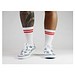 Mr. Socks Tennissocken, White / Red Pantone 185 C