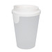 Trinkbecher Turin mit Deckel, 400 ml, weiß