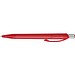 uma® BEAT transparent Druckkugelschreiber, rot