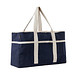 VINGA Volonne AWARE™ Strandtasche aus recyceltem Canvas, navy blau, off white