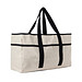 VINGA Volonne AWARE™ Strandtasche aus recyceltem Canvas, off white, schwarz
