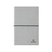 A5 Notizbuch aus recyceltem Leder, Hellgrau