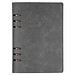 A5 Ringbuch mit PU-Einband , silbergrau