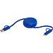 Alasia 100 cm 5-in-1 Kabel aus recyceltem Kunststoff und Aluminium, einziehbar, für Datenübertragung und mit 45W Schnellladung, royalblau