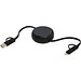 Alasia 100 cm 5-in-1 Kabel aus recyceltem Kunststoff und Aluminium, einziehbar, für Datenübertragung und mit 45W Schnellladung, schwarz
