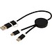 Alasia 30 cm 5-in-1 Kabel aus recyceltem Kunststoff für Datenübertragung und 27W Schnellladung, schwarz