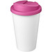 Americano® Eco 350 ml recycelter Becher mit auslaufsicherem Deckel, rosa