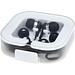 Baekdu kabelgebundenes Headset Typ-C mit Aufbewahrungsbox aus recyceltem Kunststoff, schwarz