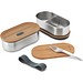 Black+Blum Stainless Steel Double Bento Box, grau