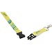 Bucks Sublimation Lanyard mit Schnappverschluss, schwarz, 25mm