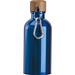 Edelstahltrinkflasche mit Karabiner, 400ml, blau