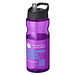 H2O Active® Eco Base 650 ml Sportflasche mit Ausgussdeckel, lila/ schwarz