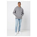 Iqoniq Trivor Mikrofleece-Kapuzenjacke aus recyc. Polyester, storm grey, L