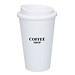 Kaffeebecher Premium, 350 ml, weiß/schwarz Kaffeebecher Premium, 350 ml, weiß/schwarz