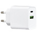 Ladegerät mit 20W Power Delivery und Quick Charge für USB Typ A und Typ C