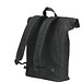 Lennon Roll-Top Recycled PU Backpack Rucksack, Schwarz