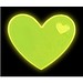 RFX™ S-12 Reflektierender Herz PVC-Aufkleber M, neongelb
