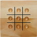 Strobus Tic-Tac-Toe Spiel aus Holz, natur