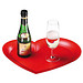 Tablett Maxi-Herz, transparent-rot Tablett Maxi-Herz, transparent-rot