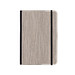 Treeline A5 Deluxe Notizbuch mit Holzeinband, grau