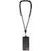 Vega verstellbares, recyceltes Smartphone Lanyard, schwarz