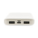 XD COLLECTION Wireless Powerbank aus RCS Standard recyceltem Kunststoff, weiß