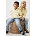 Iqoniq Yengo KidsHoodie mit Seitentaschen aus rec. Baumwolle, cream yellow, 34