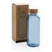 GRS rPET Flasche mit Bambus-Deckel, blau