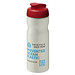 H2O Active® Eco Base 650 ml Sportflasche mit Klappdeckel, elfenbeinweiß/ rot