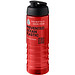 H2O Active® Eco Treble 750 ml Sportflasche mit Stülpdeckel & Trinkklappe, rot, schwarz