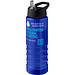H2O Active® Eco Treble 750 ml Sportflasche mit Stülpdeckel & Trinktülle, blau, schwarz