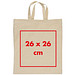 Naturfarbene Oeko-Tex® STANDARD 100 Baumwolltasche mit kurzen Henkeln, beige Naturfarbene Oeko-Tex® STANDARD 100 Baumwolltasche mit kurzen Henkeln, beige