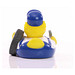 Schnabels® Bade-Ente Mechaniker, gelb/blau