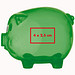 Transparentes Sparschwein, grün Transparentes Sparschwein, grün